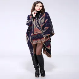 European Fashion Diamond Geometric Women Scarf Cashmere Imitation Lads Long Cape Soft Ladies Shawl Wraps Lady Poncho259q