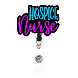 20 datorer/Lot Fashion Nyckelringar Hospice Nurse Badge Reel Plast Acrylic Driveble Badge Holder With Alligator Clip for Nurse Accessories