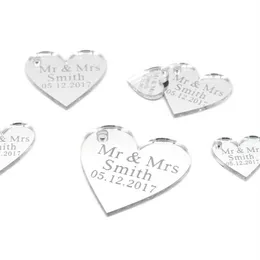 100 Personalizzato Matrimonio Vino Charm Oro Argento Chiaro Legno Cuore Etichetta Bomboniere Regalo Sposa Battesimo Tag Decor2851