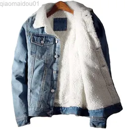 Jaquetas masculinas novas jaquetas jeans masculinas da moda inverno casacos de lã quentes casacos masculinos moda jaquetas jeans masculinas roupas casuais de caubói L230721