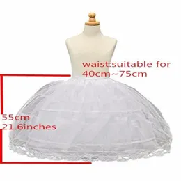 Детская нижняя юбка с цветочным узором для девочек, детская кринолиновая нижняя юбка-комбинация для маленькой девочки длиной 55 см, с 2 обручами, высокое качество, быстрая 2421