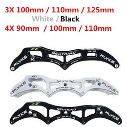 Sports Gloves Flyke NEUTRINO 3X125mm 3X110mm 3X100mm 3 wheels inline frame 4 110MM 4 100MM 4 90MM Skating patines base 1 pair 230720