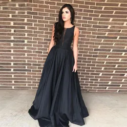 Una Linea di Abiti Da Sera di Lusso Semplice Vestito Da Festa Senza Maniche Prom Gown Custom Made Robe De Soiree Sukienka na268S