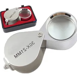 Новый 30x 21 мм ювелирные ювелиры глаза лупа Microscope и аксессуары Magnify Glass Optical Mini Идентификация Высокая мощная украшения