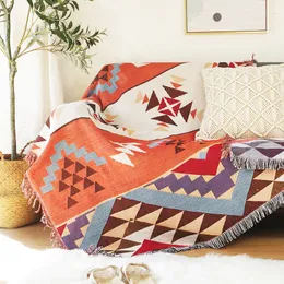 Mantas nórdicas sofá manta viento nacional patrón geométrico arena pelo toalla tapiz decorativo invierno impreso 230720