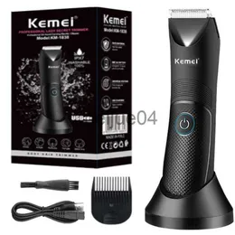 Clippers Trimmers Kemei Washable Groin Body Trimmer for Men Women Electric Face Beard Hair Trimmer Rechargeable Pubic Ball Shaver Body Groomer x0728
