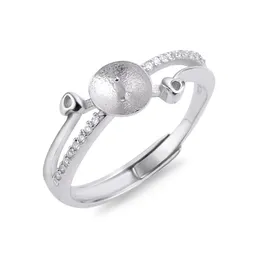 Freshwater Pearl Ring Mounting designs for women 925 Sterling Silver Zircon Ring Blanks Accessories 5 Pieces252C