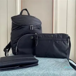 Novo pai mochila conjunto de três peças mamãe bebê sacos tendência coreana com mochilas lazer viagem