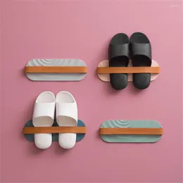 Conjunto de acessórios de banho 5 cores chinelo de banheiro sapateira doméstica pendurar na parede prateleira organizador economia de espaço criativo armazenamento de sapatos