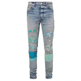 Hochwertige Herrenjeans mit gestepptem Applikationsdetail Slim3175