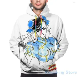 Men's Hoodies Mens Sweatshirt For Women Funny Streetfighter 2 Chun Li Print Casual Hoodie Streatwear