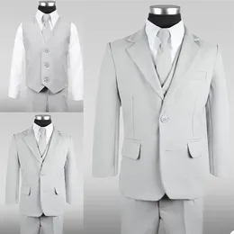 New Spring Boy Suits Suits Dinner Tuxedos Little Boy Groomsmen Kids for Wedding Party Prom Suit Open 3 Pcs283n