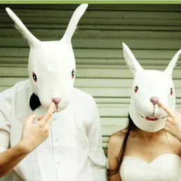 Party Masks Halloween Cosplay Animal Mask Latex Rabbit Bunny förklädnader av kaniner möter huvudet 230721