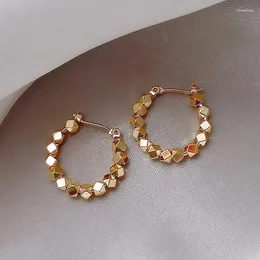Brincos de argola redondo círculo feminino design highend luz luxo simples temperamento requintado semale jóias acessórios para presentes