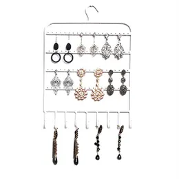 Wall Mount Home Showcase Earring Holder Shelf Rack Stand Necklace Hanger Storage Portable Metal Smycken Display Organizer Hooks316G