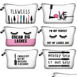 Storage Bags Digital Bride Makeup Girls Brides Toiletry Pouch Lipstick Eyelashes Cosmetic Bag Christmas Birthday Party Gift For Girl Dhk8J