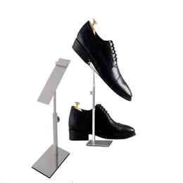 2pcs Многофункциональный сандалий Display Stand Women High Heels Display Rack 2017 Новая вращающаяся пленка Steansare Steel Men Display Display Ho267r