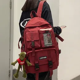Szkolne torby kobiety chłopiec nylon plecak podróż Travel Mesh Student College Bag Mężczyznę Dziewczyno Cool Laptop Male Książka mody Lady 230720