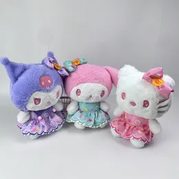 Commercio all'ingrosso anime Kuromi Melody gonna viola rosa e bianco giocattoli di peluche giochi per bambini compagno di giochi azienda attività aziendale regalo decorazione della stanza