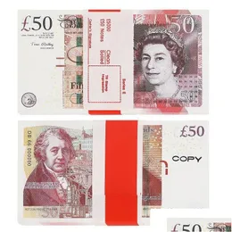 Other Festive Party Supplies Prop Money Toys Uk Euro Dollar Pounds Gbp British 10 20 50 Commemorative Fake Notes Toy For Kids Chri Dhxqn