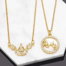 Pendant Necklaces Andralyn LettersMAMANecklace Love Mother Child Character Shape Clavicle Chain Wholesale
