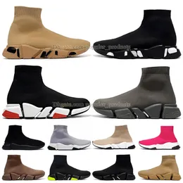 Paris Tasarımcı Balencaigas Sock Shoes Comfort Sole Nefes Alabilir Erkekler Kadın Platformu Hommes Mesh Trainer Black Glitter Örgü Üçlü Sneaker Yürüyüş Platformu Trainer
