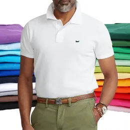 Herren-Poloshirts, erstklassige Designermarke, Sommer, 100 % Baumwolle, Herren-Poloshirts mit kurzen Ärmeln, Umlegekragen, lässige Tops, große Größe, 230720