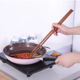 Chopsticks 32/42cm 1 par Längre Träåteranvändbar stekt potten Nudlar Tabellämda matlagningsverktyg Köksgadget Tillbehör