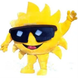 2018 할인 공장 만화 MR Sun Mascot Costume 멋진 생일 파티 드레스 할로윈 카니발 의상 249R