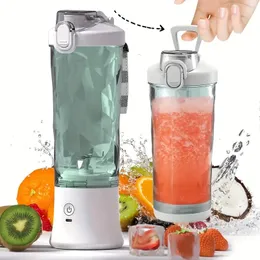 7.4V-600 ml Ny bärbar juicer Ice Crusher trådlös stor kapacitet Electric Juicer Cup Type-C Laddningsvattentät juice Maker