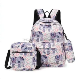 Fashion Cute Cartoon Children School Bags Kids 3D Printing Backpacks Child Backpacks pencil case tote bag 3pcs/set for Students Backpack outdoor sports rucksack