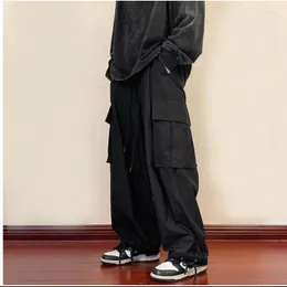 Men's Pants Harem Pant Loose Casual Bunched Foot Pocket Overalls Japanese Functional Nine Points Bloomers