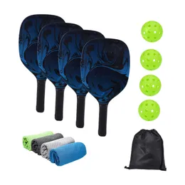 Raquetes de tênis 4 unidades de pás de pickleball conjunto de raquetes de pickleball com cabo ergonômico com bolsa de armazenamento 230720