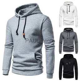 Herrtröjor tröjor mode mäns huva tröja stretchig dragsko varm höst vinter man manlig fast färg casual pullover hoodies streetwear x0720