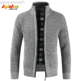 Giacche da uomo Maglione invernale da uomo Cappotto Maglione di lana in pelliccia sintetica Giacche Uomo Cerniera Cappotto spesso lavorato a maglia Autunno Cardigan casual caldo Plus Size 3XL L230721