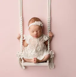 Gift Sets Baby Swing born Pography Props Wooden Chair Babies Furniture Infants Po Shooting Prop Accessories Fotografia 230720