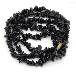 Perlen Mode Unregelmäßige 5-8mm Naturstein Schwarz Achat Kies Perlen Für Schmuck Machen DIY Halskette Armband Zubehör