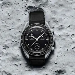 Moon watch mens designer orologi air king Bioceramic moonswatches luxury ceramic Planet movimento montre Limited Edition Master Wri306b