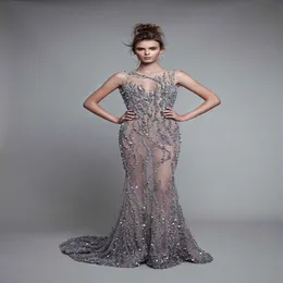 Berta 2020 Crystal Beaded Evening Dresses Luxury Open Back Mermaid Prom Gpen Long 공식 파티 미인 대회 Wear214p