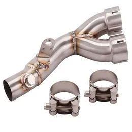 Mid Pipe for - R6 YZF-R6 Motorcycle Dual-outlet Exhaust Pipe Delete Catalyst Slip On Original Muffler 2006-2020275s