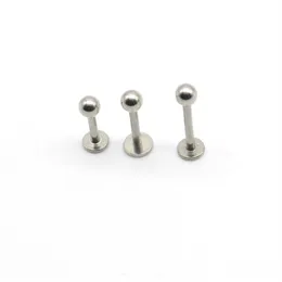 Labret ring läppstång bar kirurgiskt stål 16 gauge populära kropp smycken cartiliage tragus monroe piercing chin helix boll 16g205e