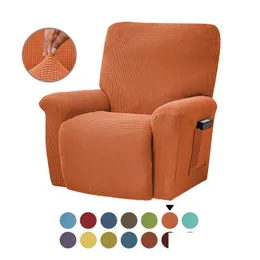 Stuhlhussen 1 Sitz Recliner Stretch Sofa Sliper Er 4-teilig Einfarbige elastische Spandex-Möbel Weiche Couch-Schutz-Drop-Lieferung DHYHR