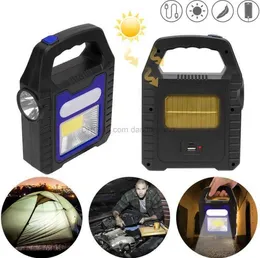 Emergency Outdoor Lanterns Mini Portable Solar Energy Charging Multifunktion LED -ljuslampa kraftfull vattentät slitstark camping Vandring USB -laddningsbar lampa.