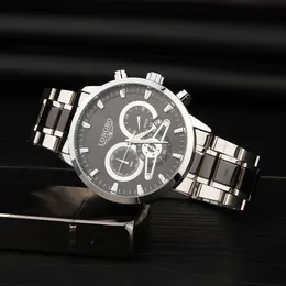 Longbo Top Brand Luxury Men Watches Full Steel Band Waterproof Date Week Quartz Watch Men Casual Wristwatch Relogio Masculino229V