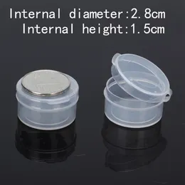 透明なプラスチック製の小さな丸いボックスパッケージングストレージボックスリッドジュエリー小さな部品ボックス100pcsロット2995