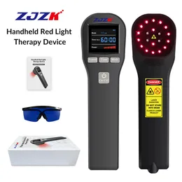 Andra massageföremål ZJZK 4x808nm Cold Laser Spine Pain Relief Machine Reliever Back Arthritis Midja Lumbal Vertebra Massager Electric Instrument 230720