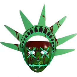 Maschere per feste The Purge Election Year Light Up Liberty Mask Green 230721