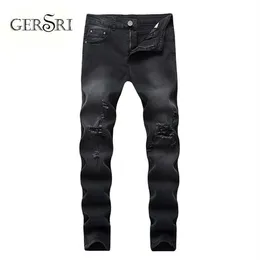 Gersri dżinsy mężczyźni Patchwork Destry Brand Wygodne przycięte spodnie Man Cowboys Demin Pants Male Drop x0621309p