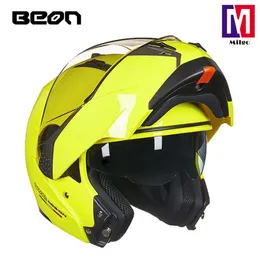 BEON B-700新しいオートバイヘルメットは、Bluetooth286hでデュアルバイザーレーシングモットヘルメット100％本物です