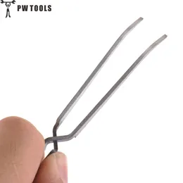 Narzędzia PW Lock Stal nierdzewna Odwrotna akcja pincetowa akrylowa kształt paznokcia pincety narzędzia konserwacyjne 145 mm2027